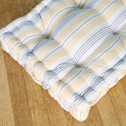 Dibor Giant Oxford Blue Striped Indoor Dining Chair Seat Pad Cushions - thumbnail 3