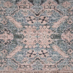 Loomed Blue Beige Vintage Pattern Distressed Living Area Rug 120X170Cm - thumbnail 5