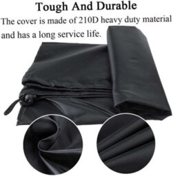 Black Boat Seat Covers, 61 X 56 64 Cm, Set Of 2, Waterproof Pontoon Captain's Covers For Outdoor Use - thumbnail 3