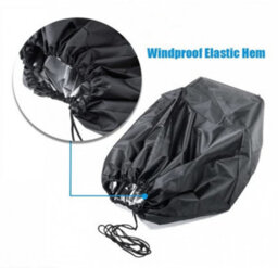 Black Boat Seat Covers, 61 X 56 64 Cm, Set Of 2, Waterproof Pontoon Captain's Covers For Outdoor Use - thumbnail 4