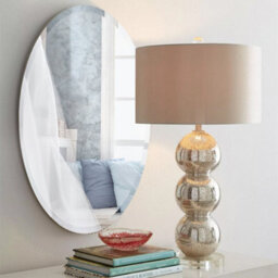 Thehotsale Bathroom Glass Oval Mirror Wall Mount 40Cm(W) X 60Cm(H) - thumbnail 3