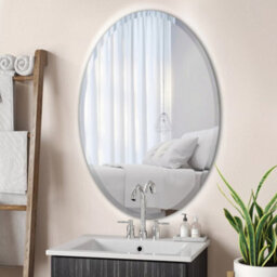 Thehotsale Bathroom Glass Oval Mirror Wall Mount 40Cm(W) X 60Cm(H)