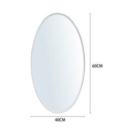 Thehotsale Bathroom Glass Oval Mirror Wall Mount 40Cm(W) X 60Cm(H) - thumbnail 9