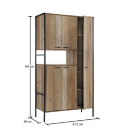 Timber Art Design Kitchen Dresser Dining Room Display Larder Cabinet Pantry Cupboard - thumbnail 7