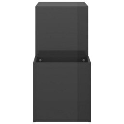 Walplus Hall Shoe Cabinet High Gloss Grey 105X35.5X70 Cm Engineered Wood - thumbnail 6