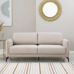 More4Homes Oslo Modern Scandi Style Fabric Living Room 3 Seater Sofa (Beige) - thumbnail 8