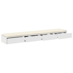 Berkfield Bed Drawers White 200X36,5X16,5 Cm Engineered Wood - thumbnail 3