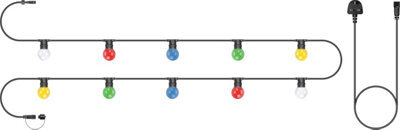 Eagle Connect Festoon Black Rubber Ip44 10M/10X2W Coloured Lamps - image 1
