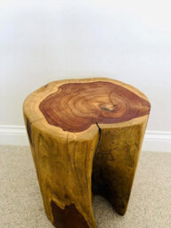 My Square Mile Wood Side Table Solid Tree Trunk Teak Suitable For Indoor/outdoor End Table 40Cm X 30Cm (Tree Trunk Side Table (40Cm)) - thumbnail 4