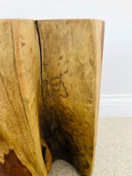 My Square Mile Wood Side Table Solid Tree Trunk Teak Suitable For Indoor/outdoor End Table 40Cm X 30Cm (Tree Trunk Side Table (40Cm)) - thumbnail 2
