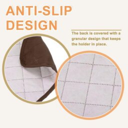 Non-Slip Sofa Armrest Organizer With 6 Pockets For Books, Magazines, Tablet, Phone, Coffee Plaid Pattern - thumbnail 4