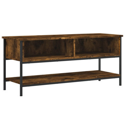 Berkfield Industrial Tv Cabinet Smoked Oak 100X35X45 Cm Engineered Wood - image 1