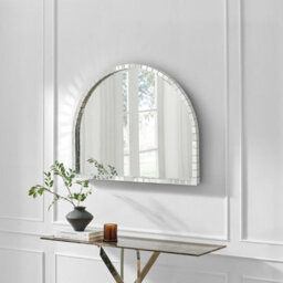 Furniturebox Uk Disco Large Glam Overmantel Arch Wall Mirror - thumbnail 1