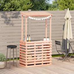 Vidaxl Outdoor Bar Table With Roof 112.5X57X195.5 Cm Solid Wood - thumbnail 3