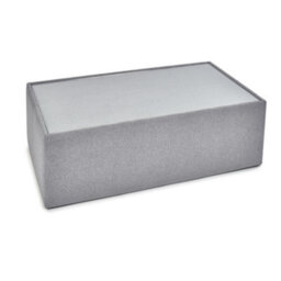 Julian Bowen Rohe Grey Rectangular Fabric Upholstered Coffee Table, Glass Top, Height: 36 X Width: 110 X Depth: 60Cm - thumbnail 3
