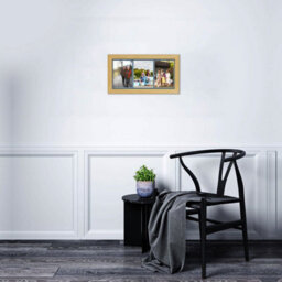 AK Frames 16X8 Light Oak Classic Multi Photo Frame With Pompadour Mount - Holds 3 Apertures (3X) 7X5 Photos - thumbnail 3