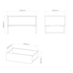Beijing 1 Drawer Midi Bedside Cabinet In Marble (Ready Assembled) - thumbnail 6