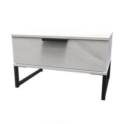 Beijing 1 Drawer Midi Bedside Cabinet In Marble (Ready Assembled) - thumbnail 3