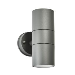 Zinc Odin Fixed Matt Black Mains-Powered Led Outdoor Up & Down On/off Wall Light (Dia)6Cm - thumbnail 6
