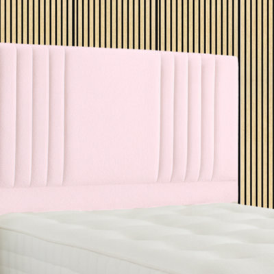 "Urban Textures Luxury 20"" High Milan Velvet Upholstered Bed Headboard - Pink" - image 1