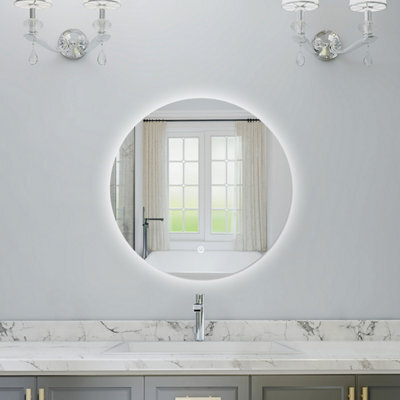 Probaty Bathrooms Bathroom Led Mirror 500X500mm Round With Dimmable Backlit Illuminated, Anti-Fog Ip44 Rated, Wall Mounted,touch Sensor - image 1