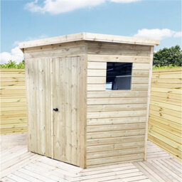 Marlborough - 7 X 7 Wooden Corner Pressure Treated Garden Garden Shed / Workshop + Windows  (7' X 7' / 7Ft X 7Ft) (7X7) - thumbnail 3