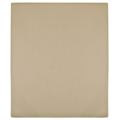Walplus Jersey Fitted Sheet Taupe 140X200 Cm Cotton - image 1