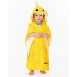 Baby Shark Childrens/kids Repeat Print Hooded Towel Yellow/white (One Size) - thumbnail 6