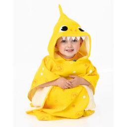 Baby Shark Childrens/kids Repeat Print Hooded Towel Yellow/white (One Size) - thumbnail 4