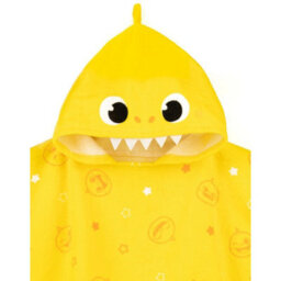 Baby Shark Childrens/kids Repeat Print Hooded Towel Yellow/white (One Size) - thumbnail 2
