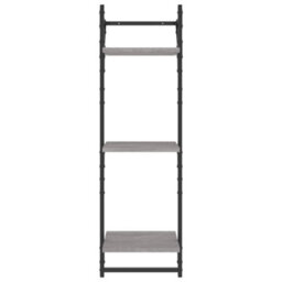 Berkfield 3-Tier Wall Shelves With Bars 2 Pcs Grey Sonoma 30X25X100 Cm - thumbnail 5