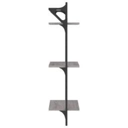 Berkfield 3-Tier Wall Shelves With Bars 2 Pcs Grey Sonoma 30X25X100 Cm - thumbnail 6