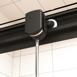 Royal Bathrooms Milan 1000 X 760mm Matt Black 3-Sided Sliding Door Shower Enclosure Rectangular With Side Panels 6mm Glass Screen - thumbnail 7