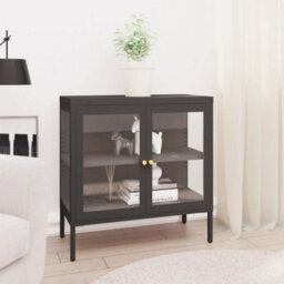 Vidaxl Sideboard Anthracite 70X35X70 Cm Steel And Glass