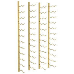 Berkfield Wall Mounted Wine Rack For 24 Bottles 2 Pcs Gold Iron - thumbnail 2