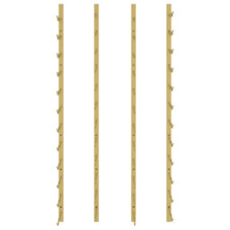 Berkfield Wall Mounted Wine Rack For 24 Bottles 2 Pcs Gold Iron - thumbnail 4