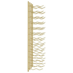 Berkfield Wall Mounted Wine Rack For 24 Bottles 2 Pcs Gold Iron - thumbnail 5