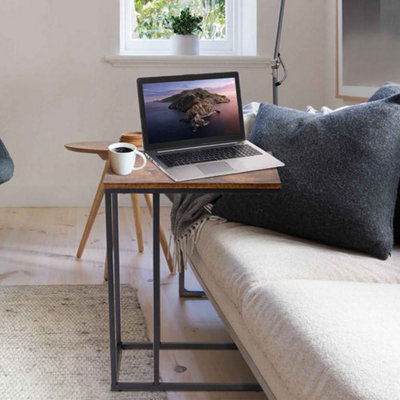 Aspect Furniture Bellini C Shaped Table/ Sofa Side Table (Vintage/black) - image 1