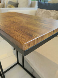 Aspect Furniture Bellini C Shaped Table/ Sofa Side Table (Vintage/black) - thumbnail 6