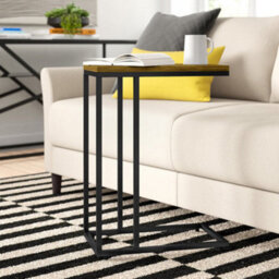 Aspect Furniture Bellini C Shaped Table/ Sofa Side Table (Vintage/black) - thumbnail 8