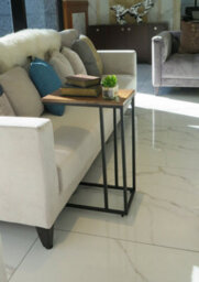 Aspect Furniture Bellini C Shaped Table/ Sofa Side Table (Vintage/black) - thumbnail 3