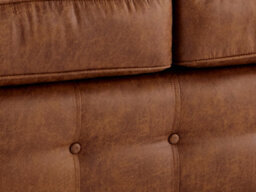 Oakland Suede Leather 2C2 Corner Sofa Tan Brown - thumbnail 4
