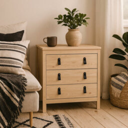 Wyld Haus Wildberry 3-Drawer Chest In Natural Oak - thumbnail 1