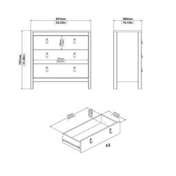 Wyld Haus Wildberry 3-Drawer Chest In Natural Oak - thumbnail 7