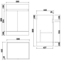 Affine 1100mm Bathroom Vanity Unit Basin Sink Toilet Combined Furniture Left Hand Grey - thumbnail 8
