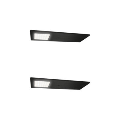 Unknown Fittingsco, Siena Led Under Cabinet Light, 190mm Rectangle, Natural White 4000 4500K, Matte Black, 2 Light Kit + Driver