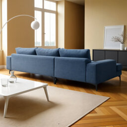 Abakus Direct Venice Corner Sofa In Light Blue Left Facing With Deep Seats And Extra-Wide Padded Arms - thumbnail 6