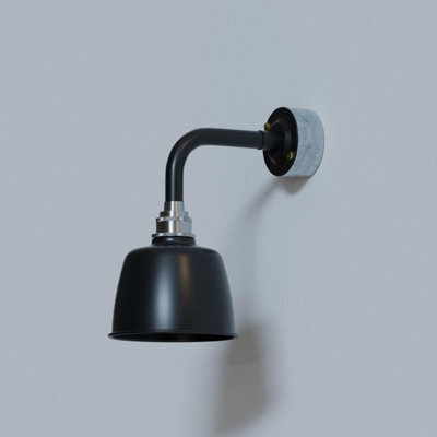 Conduit Pipe Wall Light Vintage Black Metal Shade Wall Sconce Industrial E27 Base Wall Lighting Fixtures - image 1