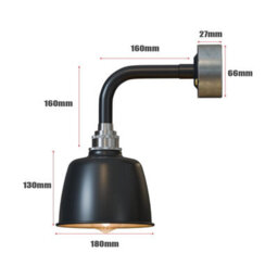 Conduit Pipe Wall Light Vintage Black Metal Shade Wall Sconce Industrial E27 Base Wall Lighting Fixtures - thumbnail 3