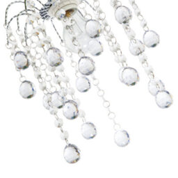 Happy Homewares Chic Waterfall Pendant Light Shade With Clear Acrylic Balls And Beads - thumbnail 4